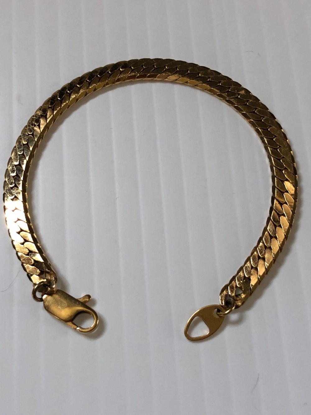 Vintage 14k plated gold snake bracelet